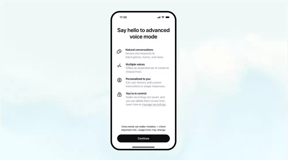 OpenAI推ChatGPT高级语音模式,新增五种声音风格、免费用户不可用