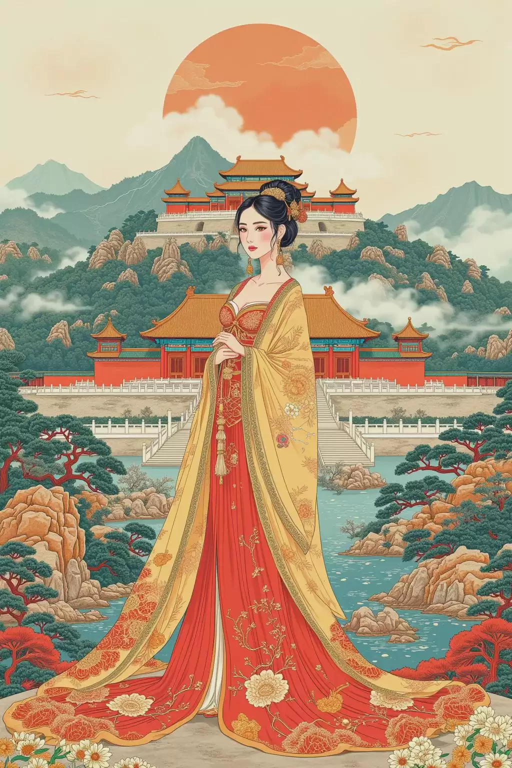 AI绘画一键生成国风插画，推荐一款基于Flux训练的国风插画的lora模型