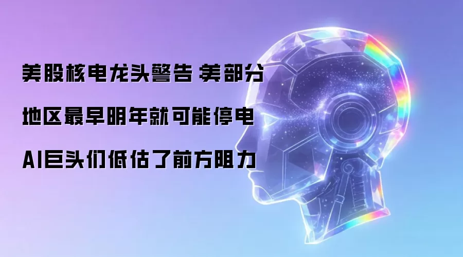 美股核电龙头警告：美部分地区最早明年就可能停电 AI巨头们低估了前方阻力