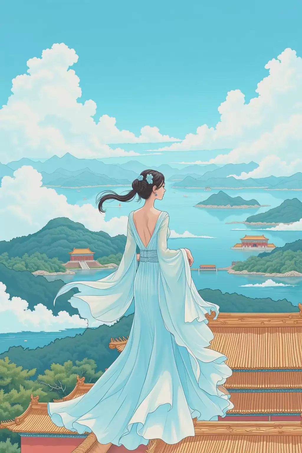 AI绘画一键生成国风插画，推荐一款基于Flux训练的国风插画的lora模型