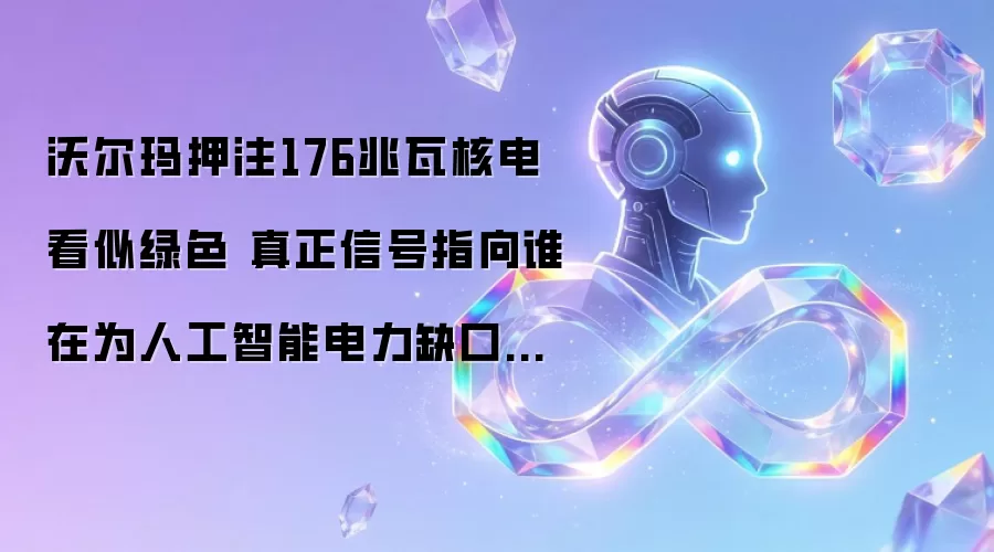 沃尔玛押注176兆瓦核电看似绿色 真正信号指向谁在为人工智能电力缺口提供融资