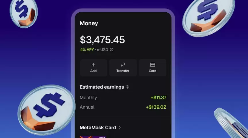 MetaMask上线刷卡收益账户