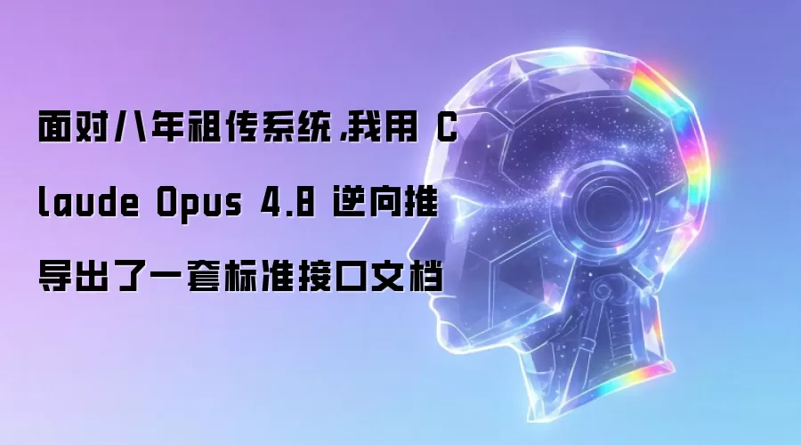 面对八年祖传系统,我用 Claude Opus 4.8 逆向推导出了一套标准接口文档