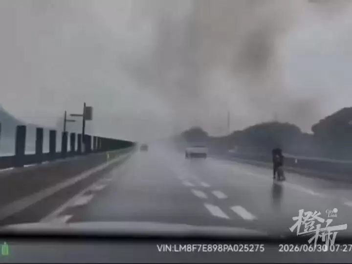 上海高速特斯拉撞护栏起火,理想车主冲上前救出女司机