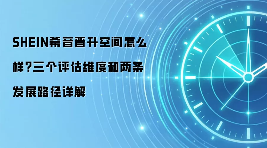 SHEIN希音晋升空间怎么样?三个评估维度和两条发展路径详解