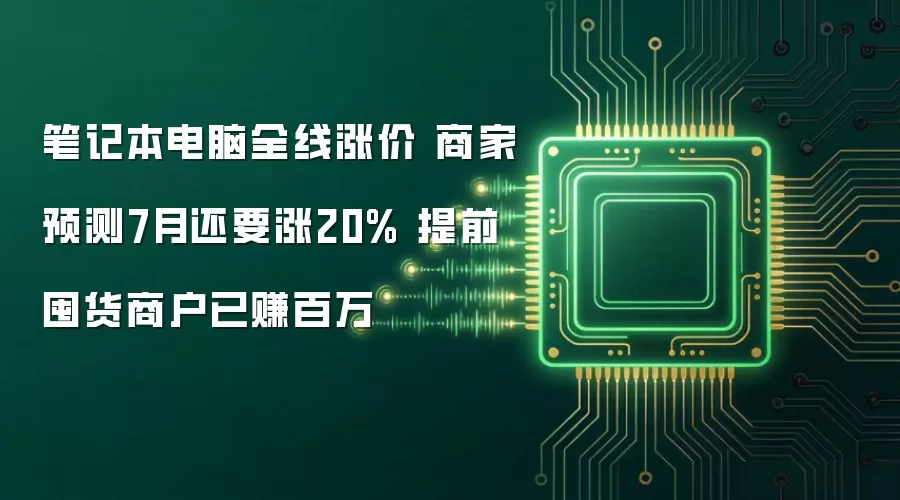 笔记本电脑全线涨价 商家预测7月还要涨20% 提前囤货商户已赚百万