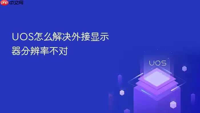 UOS怎么解决外接显示器分辨率不对