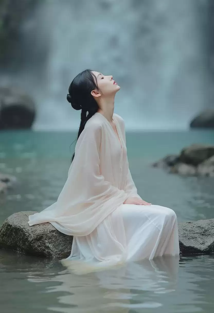 Flux Lora精美绘画模型推荐,AI绘图穿汉服的女孩