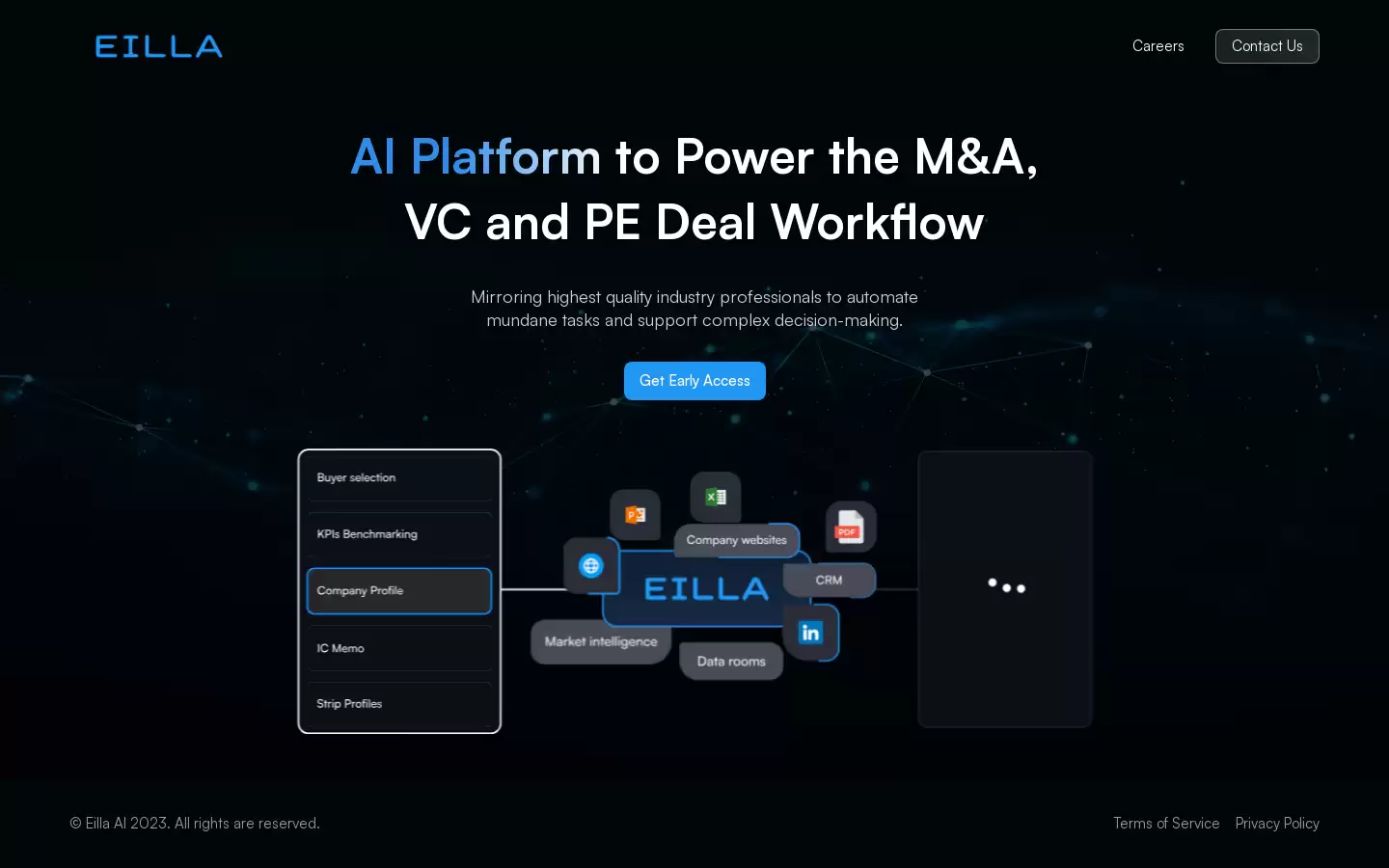 Eilla AI : AI平台,助力并购、风投和私募股权交易流程