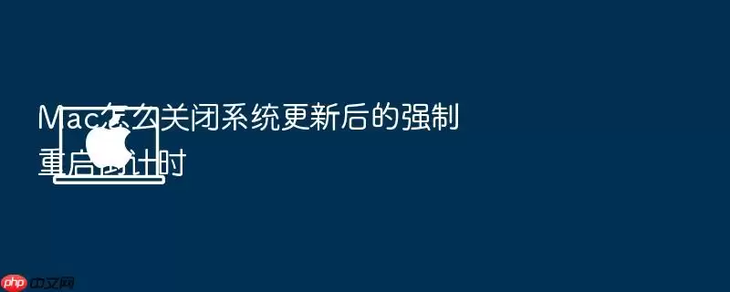Mac怎么关闭系统更新后的强制重启倒计时