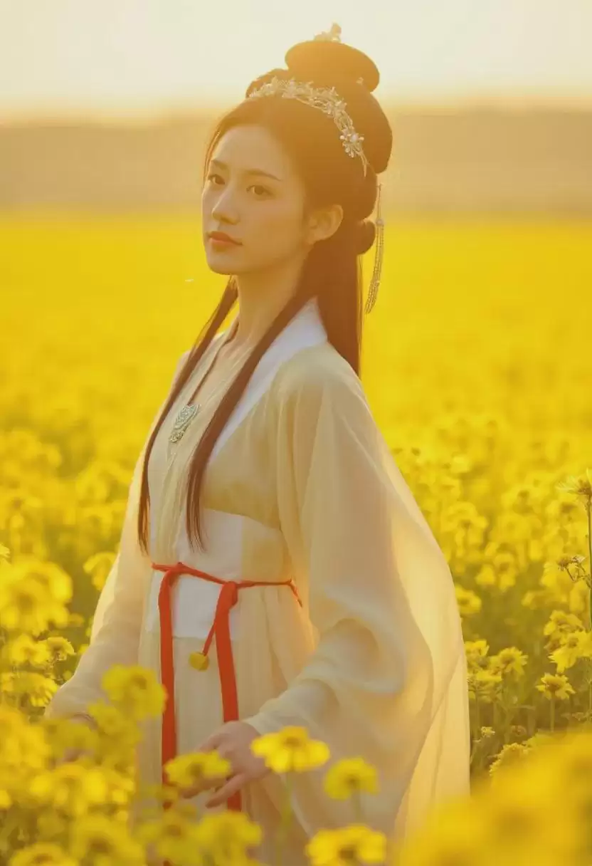 Flux Lora精美绘画模型推荐,AI绘图穿汉服的女孩