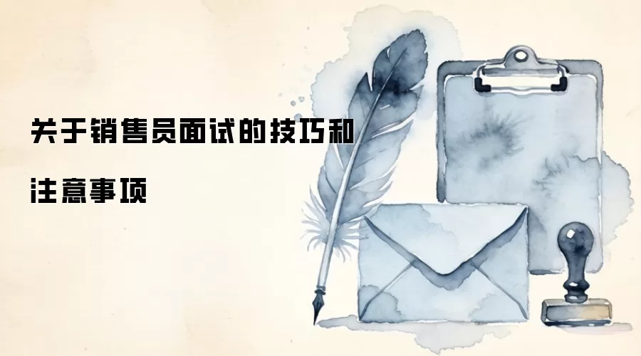 关于销售员面试的技巧和注意事项