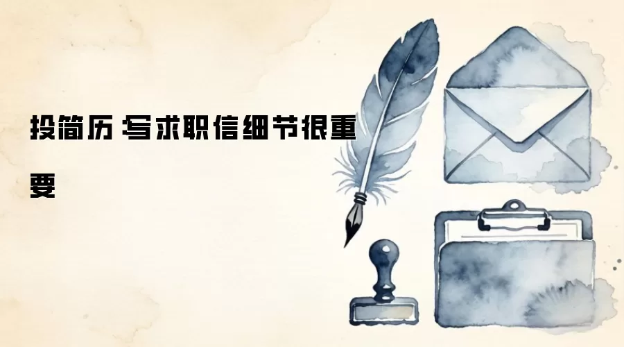 投简历:写求职信细节很重要