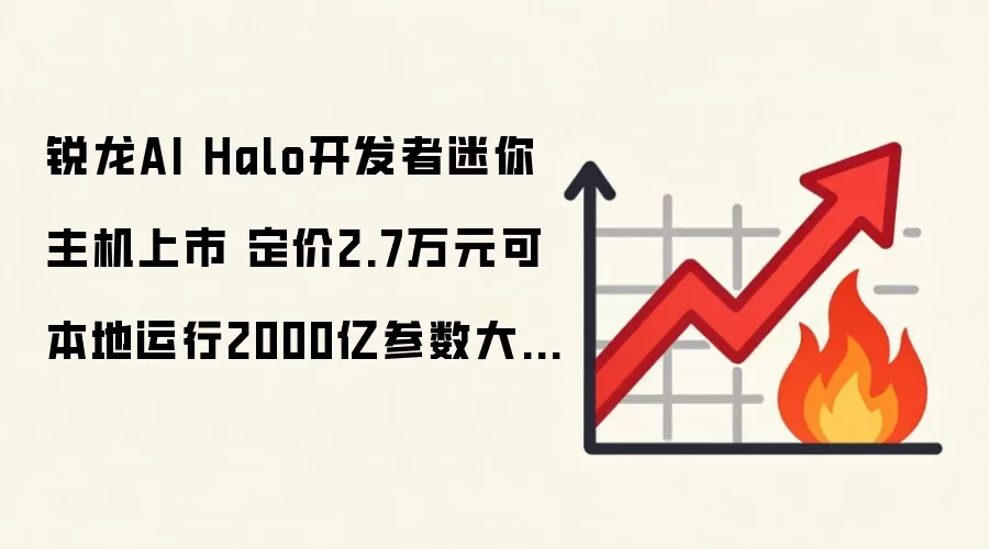 锐龙AI Halo开发者迷你主机上市 定价2.7万元可本地运行2000亿参数大模型