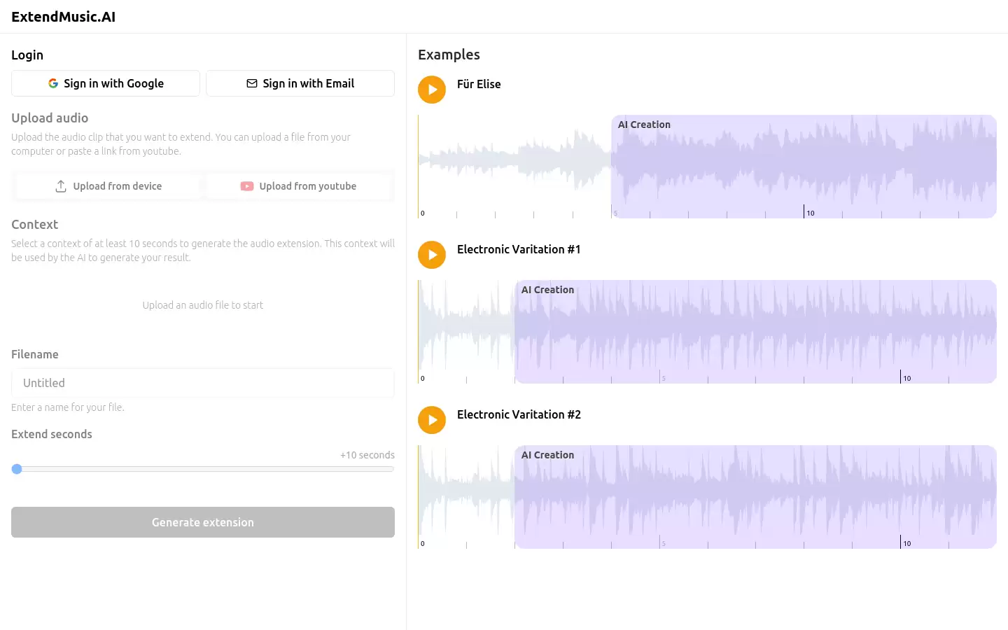 ExtendMusic.AI : AI 音乐扩展工具