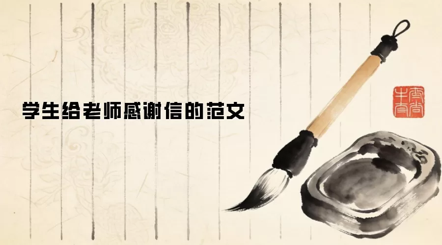 学生给老师感谢信的范文
