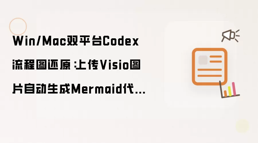 Win/Mac双平台Codex流程图还原：上传Visio图片自动生成Mermaid代码【介绍】