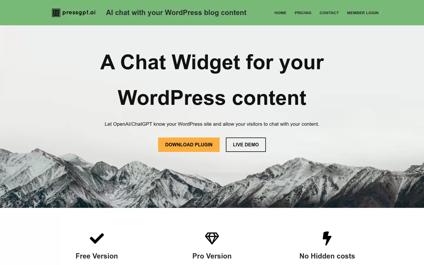 PressGPT.AI : 在你的WordPress博客上使用AI聊天