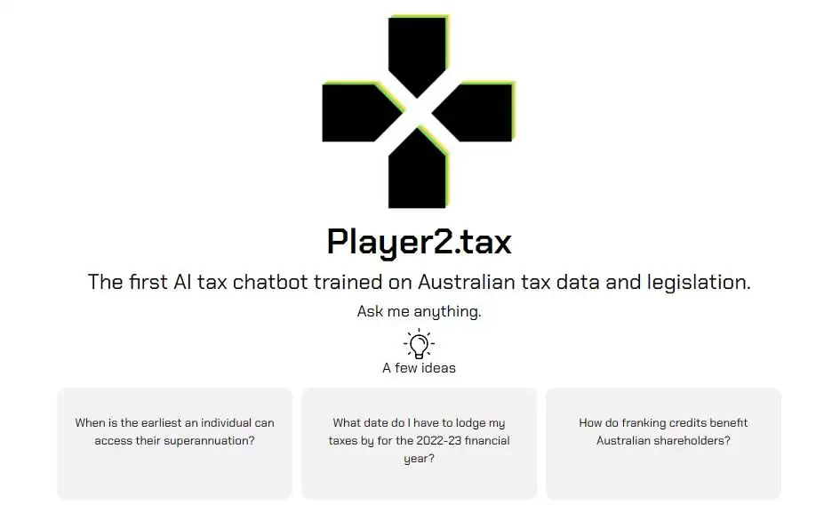 Player2.tax : 澳大利亚税务AI聊天机器人