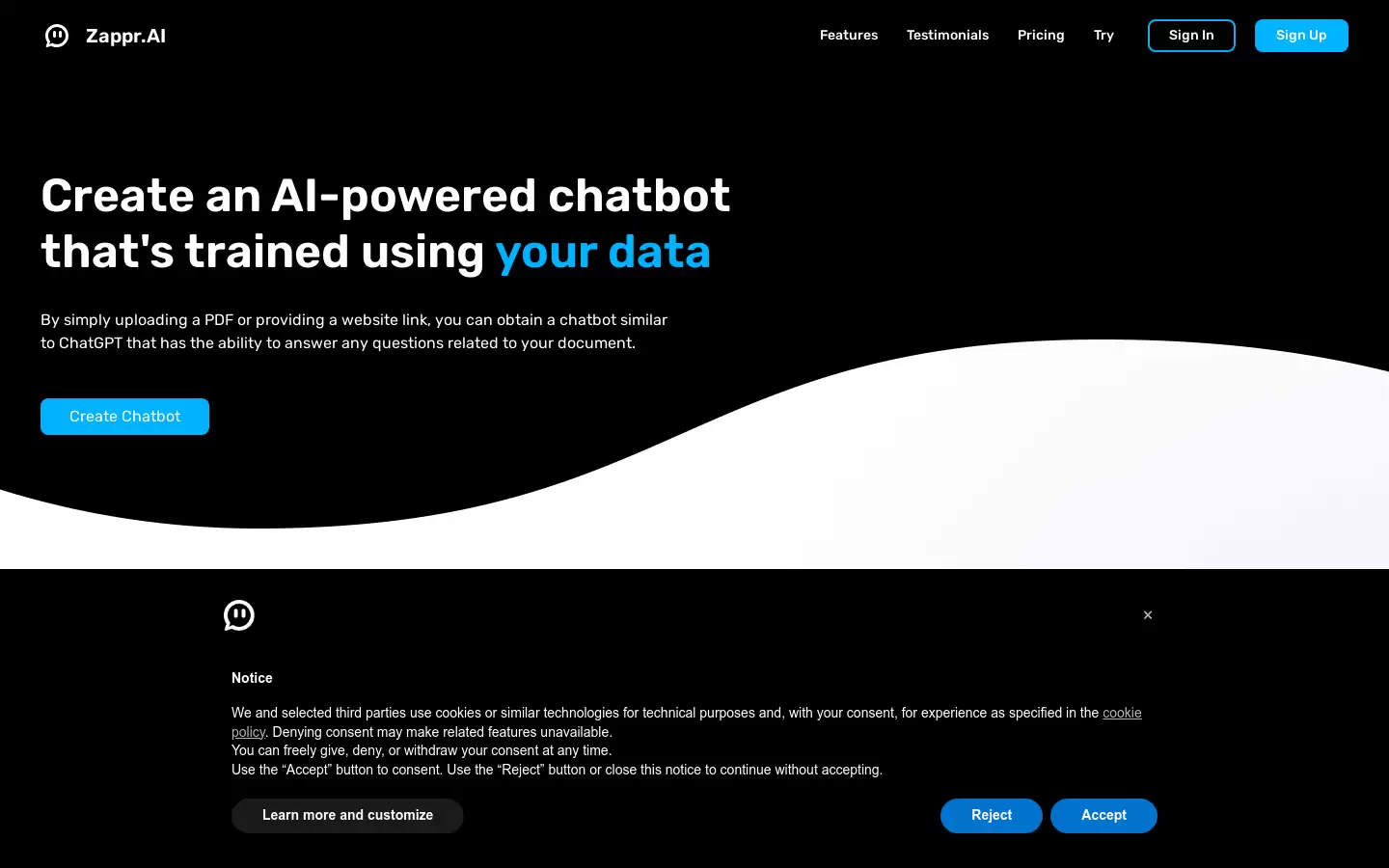 Zappr.AI : 解锁您的文档知识，使用我们的AI搜索栏和聊天机器人快速轻松地找到答案。