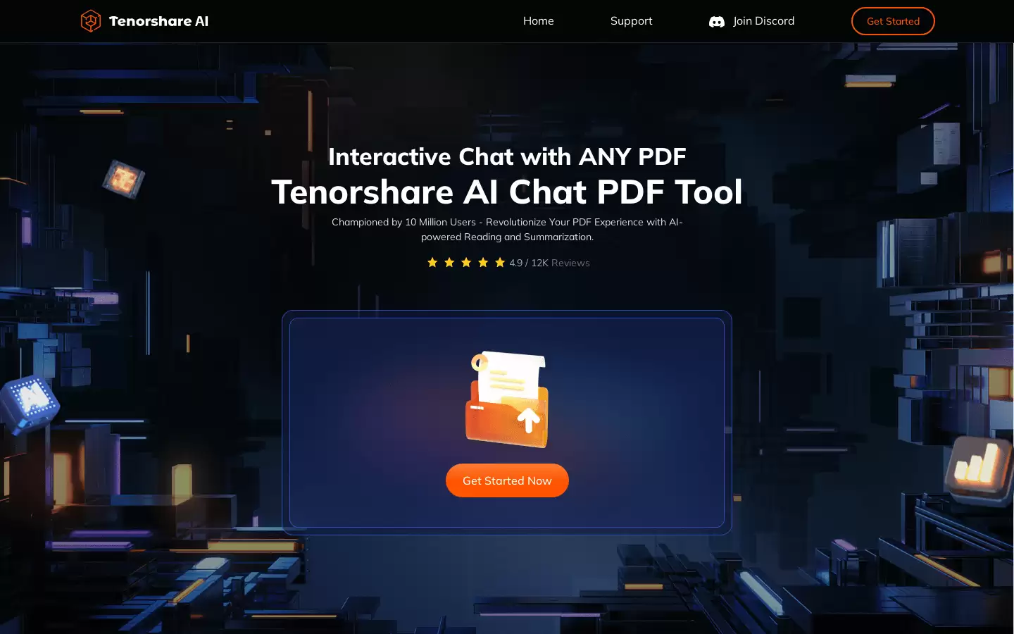 Tenorshare Chat PDF Tool : 与 PDF 聊天，AI 自动摘要