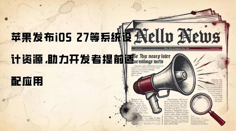 苹果发布iOS 27等系统设计资源，助力开发者提前适配应用