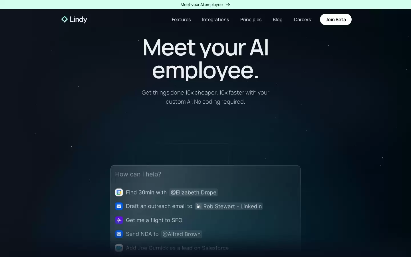 Lindy.ai : 定制 AI 助手，让工作事项变得更快更便宜