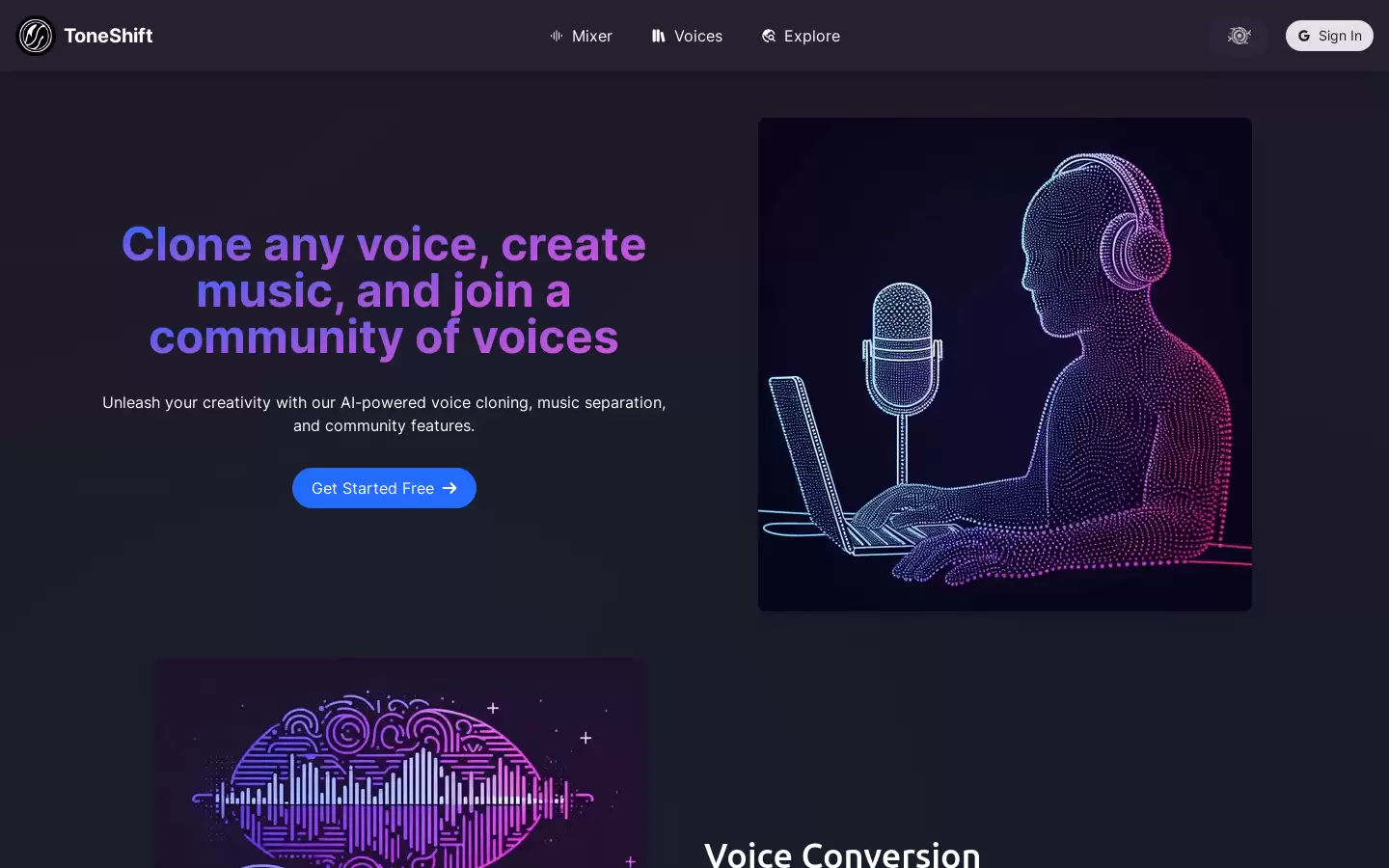 ToneShift : 音调转换、音乐分离与声音克隆