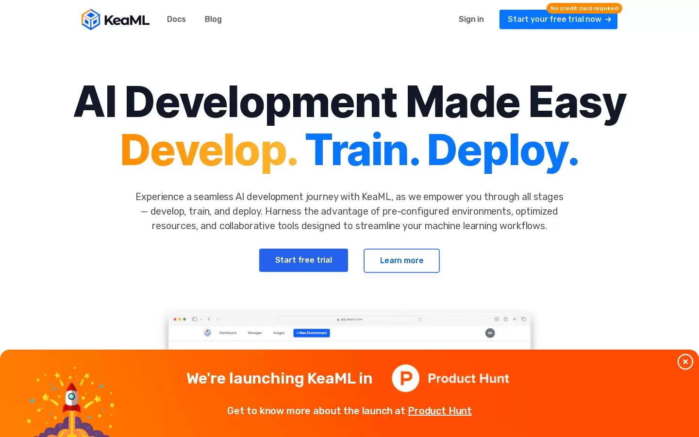 KeaML Deployments : AI开发轻松易用