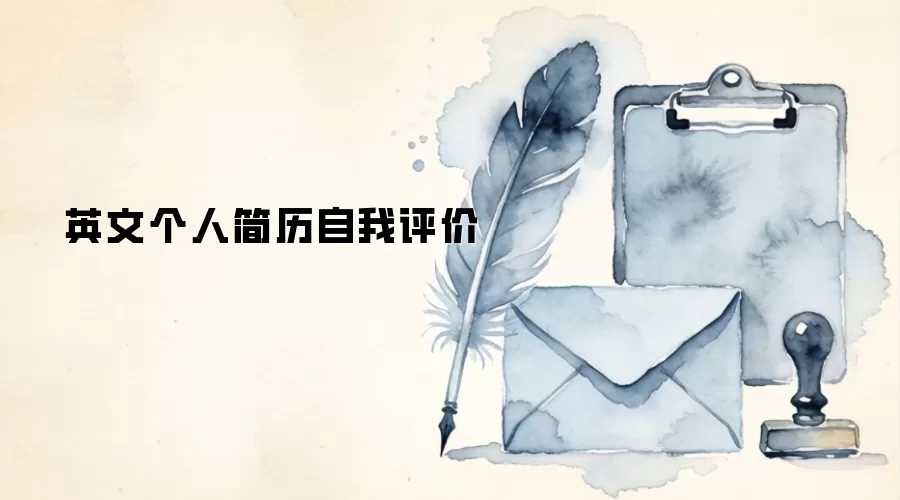 英文个人简历自我评价
