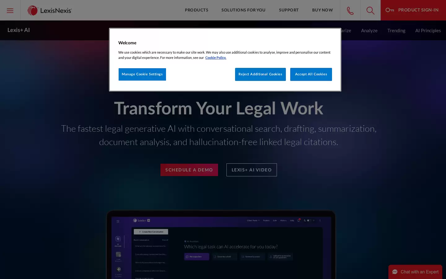 Lexis+ AI : Lexis+ AI是LexisNexis推出的AI法律助理。