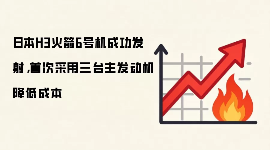 日本H3火箭6号机成功发射，首次采用三台主发动机降低成本