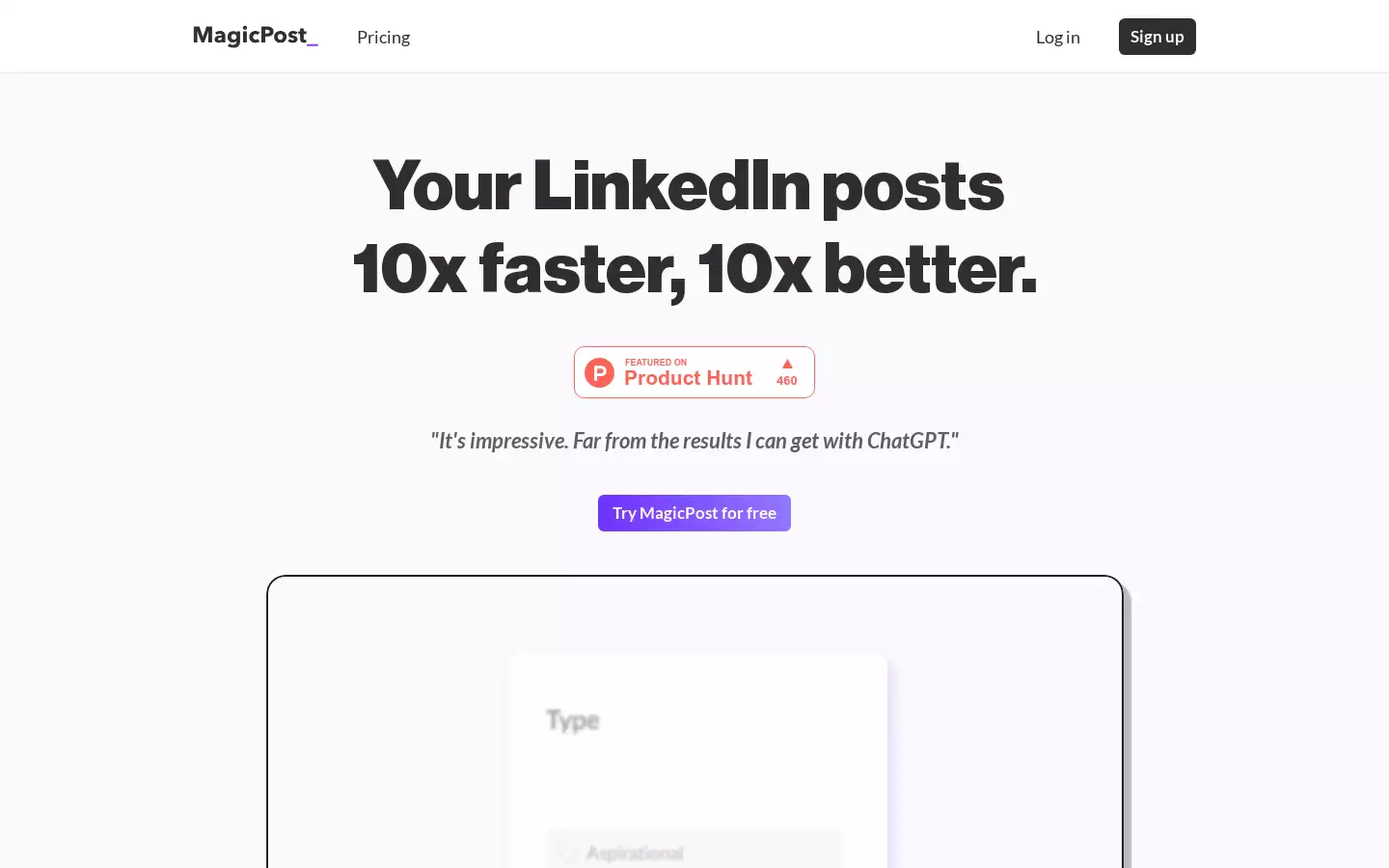 MagicPost : 人工智能为您快速成文精彩的LinkedIn帖子