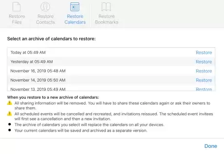 如何还原已删除的 iCloud 联系人、日历和书签？