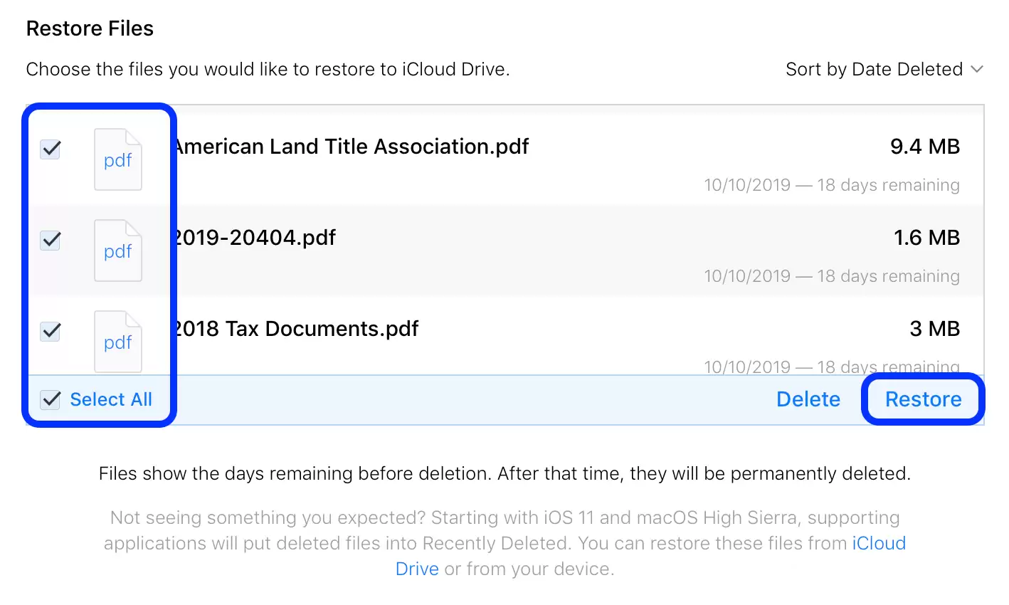 误操作删除 iCloud 文件怎么办?如何恢复丢失的iCloud Drive 文件? 误操作删除 iCloud 文件怎么办?如何恢复丢失的iCloud Drive 文件?