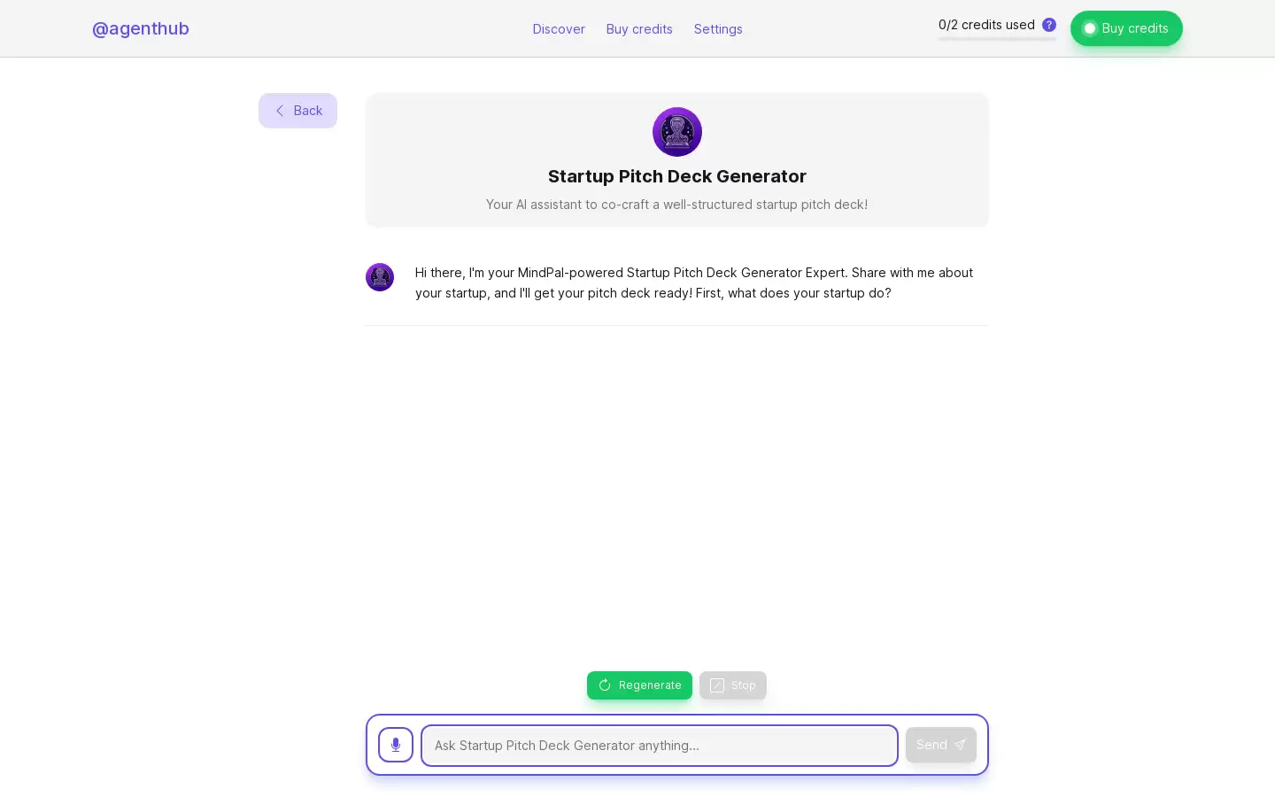 Startup Pitch Deck Generator : AI助手协助制作结构良好的创业路演文稿
