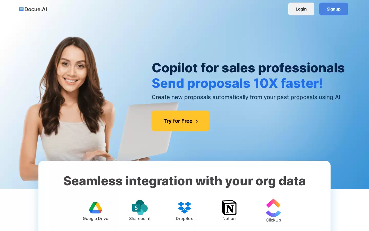 Docue AI : Docue AI能自动生成销售建议和报价