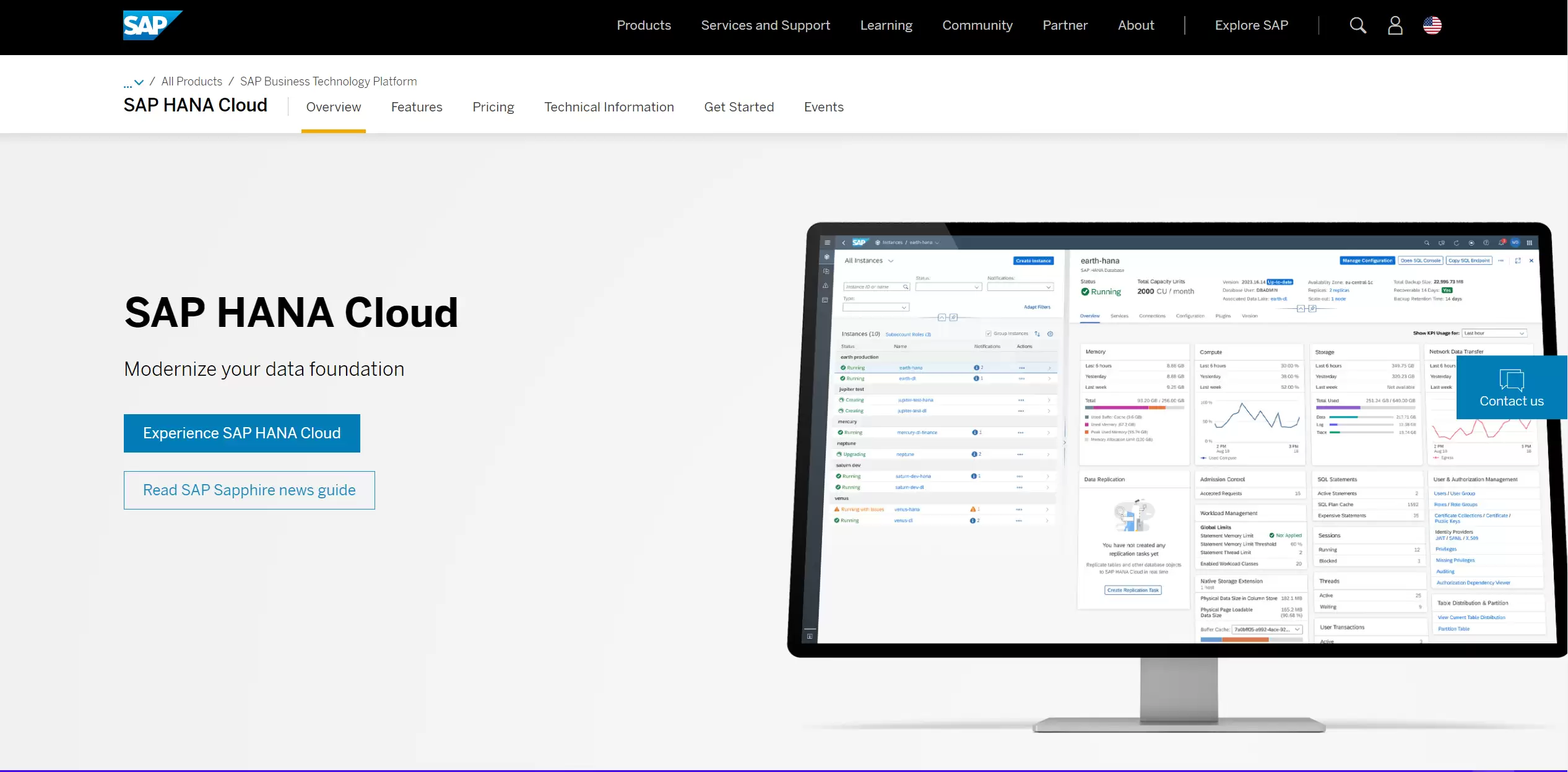 SAP HANA Cloud : SAP HANA Cloud是一种基于内存的数据库即服务（DBaaS）