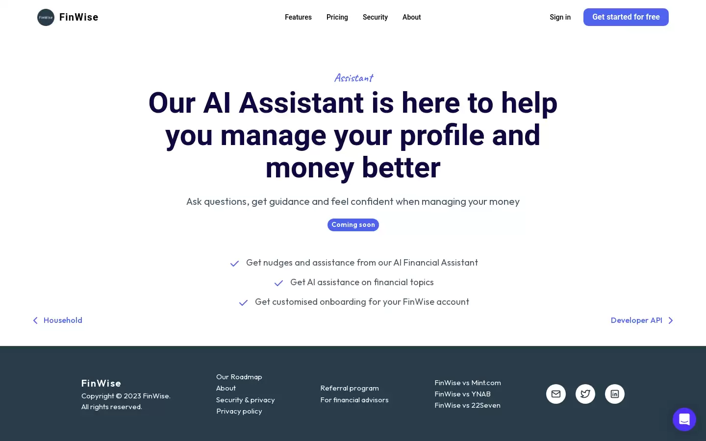 FinWise : 智能 AI 助手，帮助您更好地管理个人财务