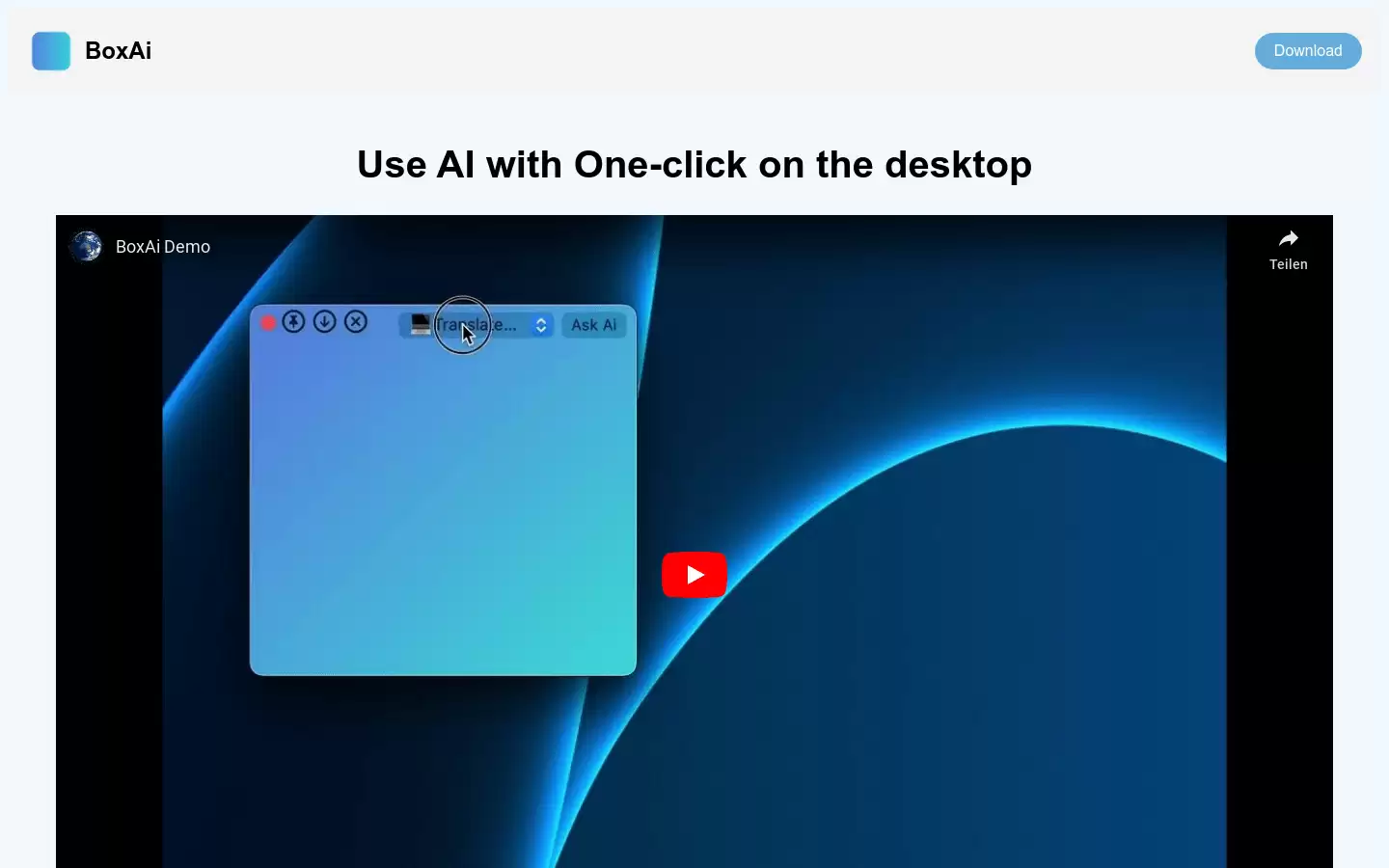 BoxAi : BoxAi,一键使用桌面AI