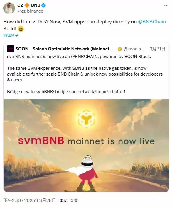 币安Alpha上线在即,SVM赛道代表SOON的估值是多少?