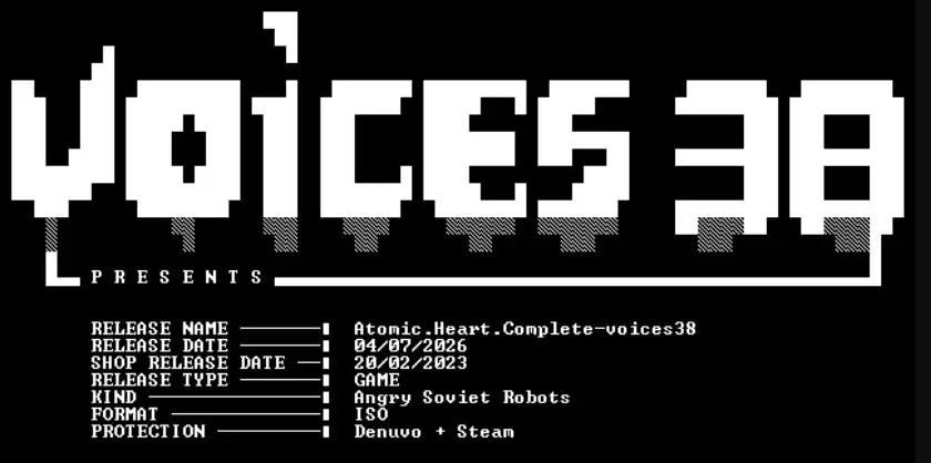 voices38攻破《原子之心》D加密 附带全部DLC!