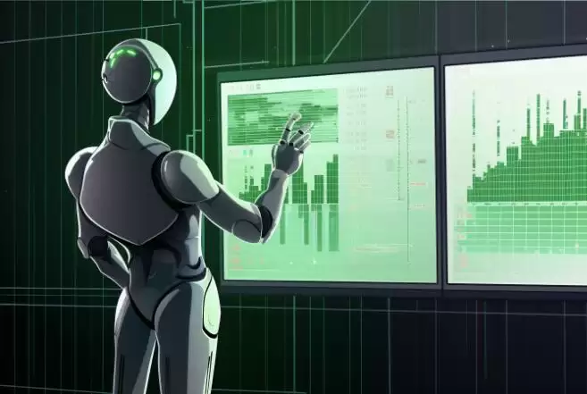 AI 机器人 人工智能 (3)数据分析 (图片来源:AI合成)
