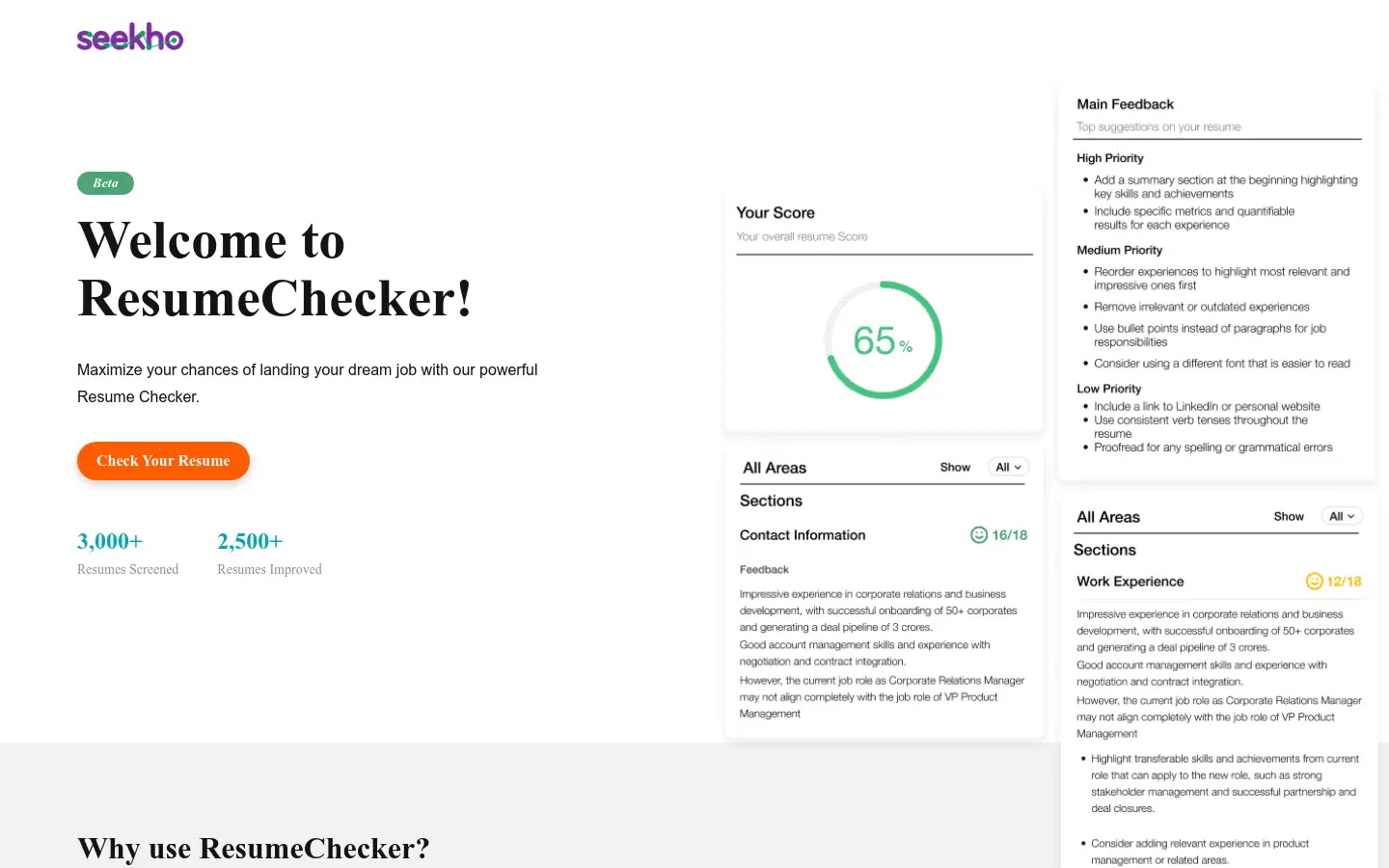 ResumeChecker : 优化简历,提高工作机会