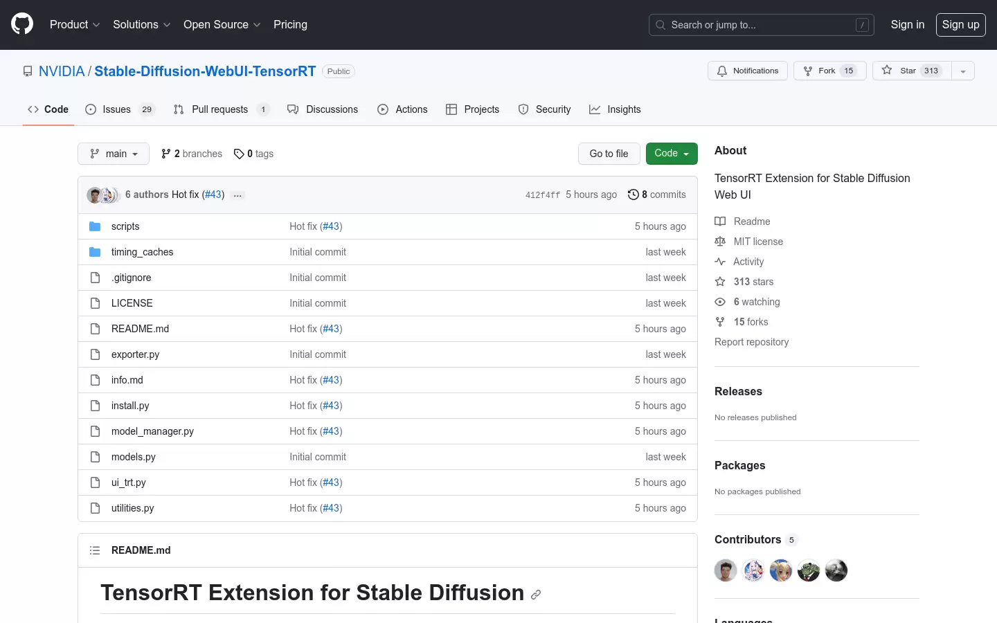 Stable-Diffusion-WebUI-TensorRT : TensorRT加速的Stable Diffusion扩展