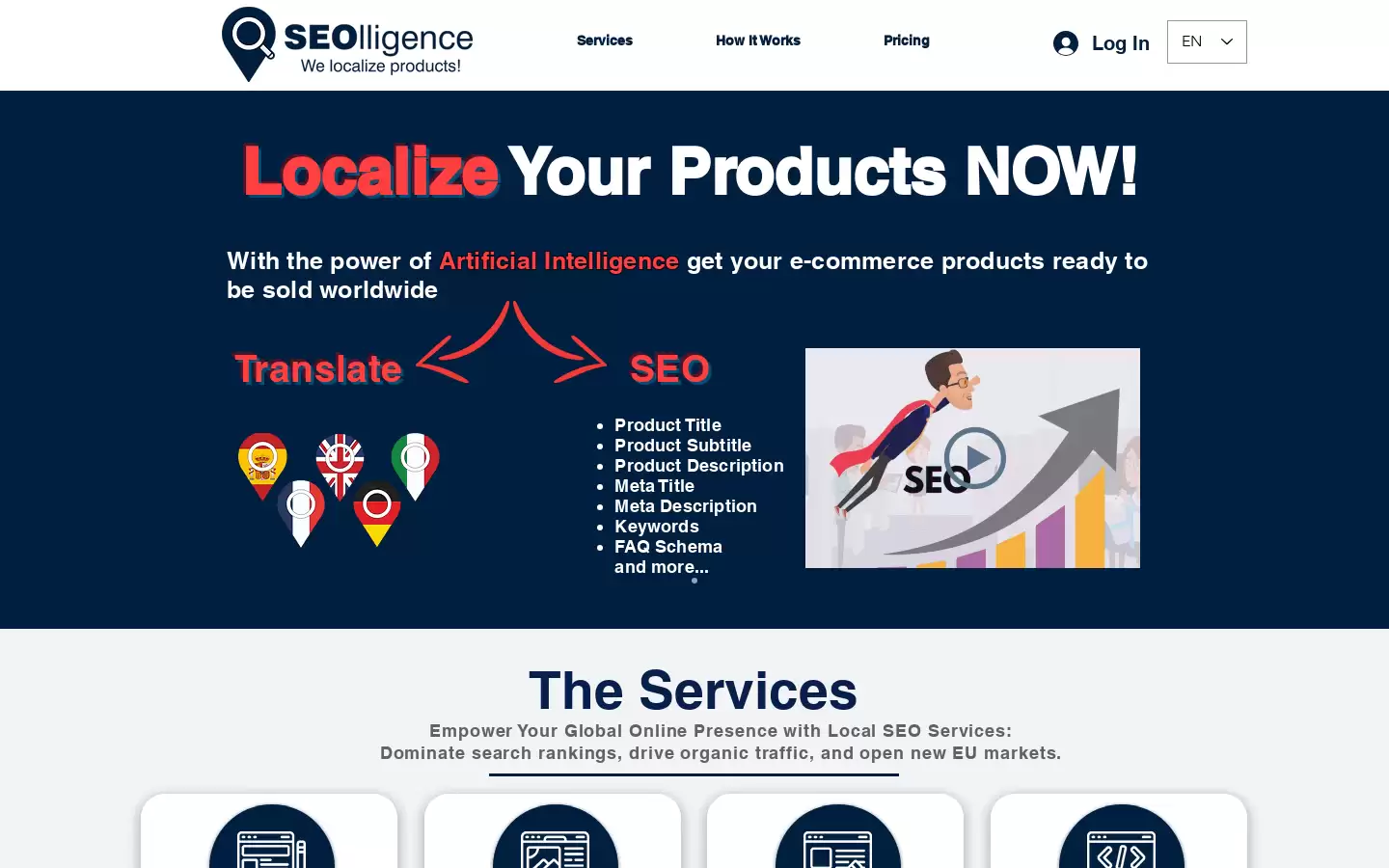 SEOlligence : SEOlligence是一款基于人工智能的电商SEO和翻译工具