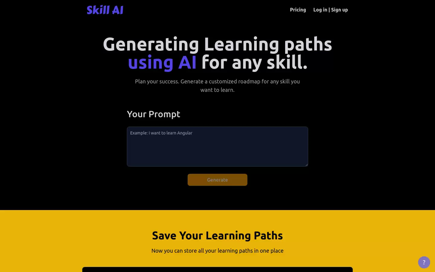 Skill AI : 生成学习路径的AI工具