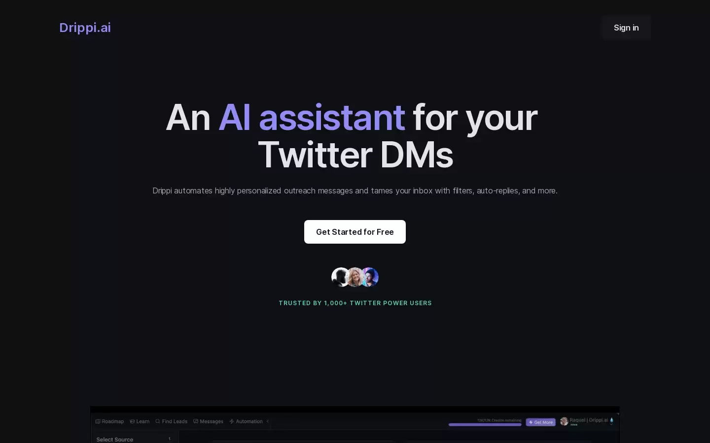 Drippi.ai : 你的Twitter私信AI助手