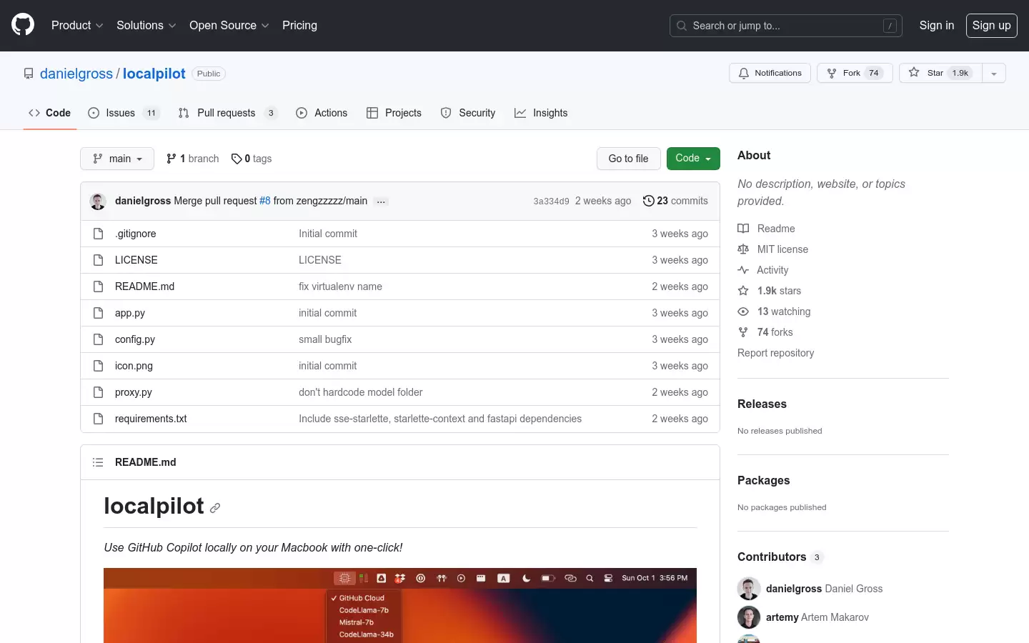 Local Pilot : 在Mac上使用GitHub Copilot的本地应用