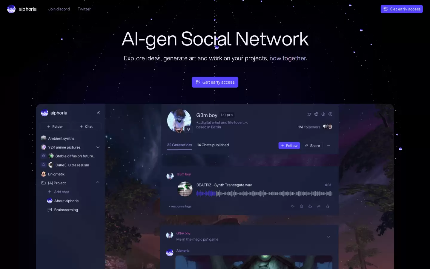aiphoria : AI-gen社交平台，一起创造和分享AI内容